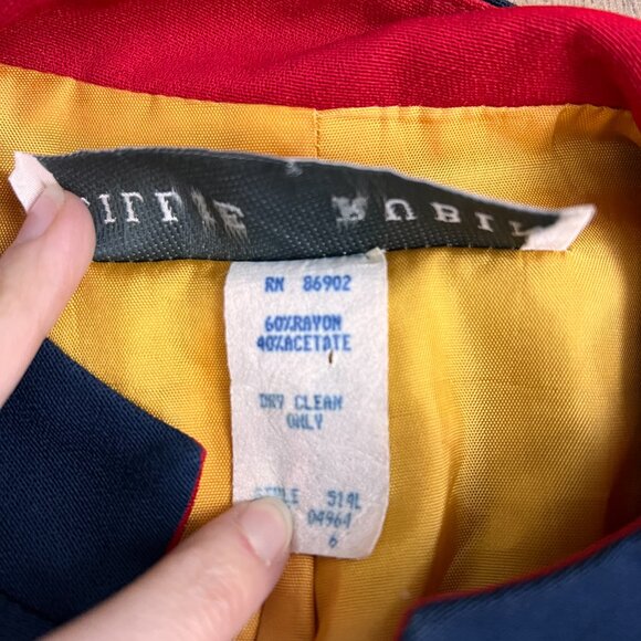 Vintage 1980s Lillie Rubin Military Navy Style Nautical Jacket with Gold Buttons - Picture 4 of 13